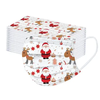 50pc Christmas Print Masks For Protection Face Mask Disposable Mask Earloop Mask Breathable Dustproof Facemask Mascarilla
50pc Christmas Print Masks For Protection Face Mask Disposable Mask Earloop Mask Breathable Dustproof Facemask Mascarilla