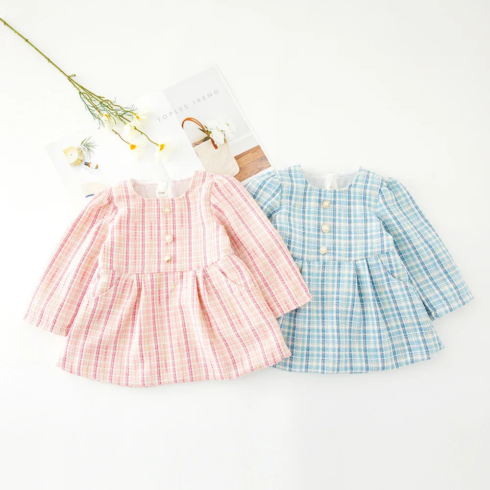 WLG girls princess dresses kids autumn blue pink plaid ruffle cute dress baby girl party clothes
WLG girls princess dresses kids autumn blue pink plaid ruffle cute dress baby girl party clothes