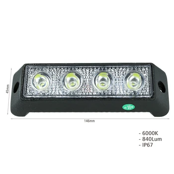 CARALL FS0012 tail Light daytime running lights DRL Led Work Light Worklight 12V 24V 12W (4 X3W) IP67 White
CARALL FS0012 tail Light daytime running lights DRL Led Work Light Worklight 12V 24V 12W (4 X3W) IP67 White