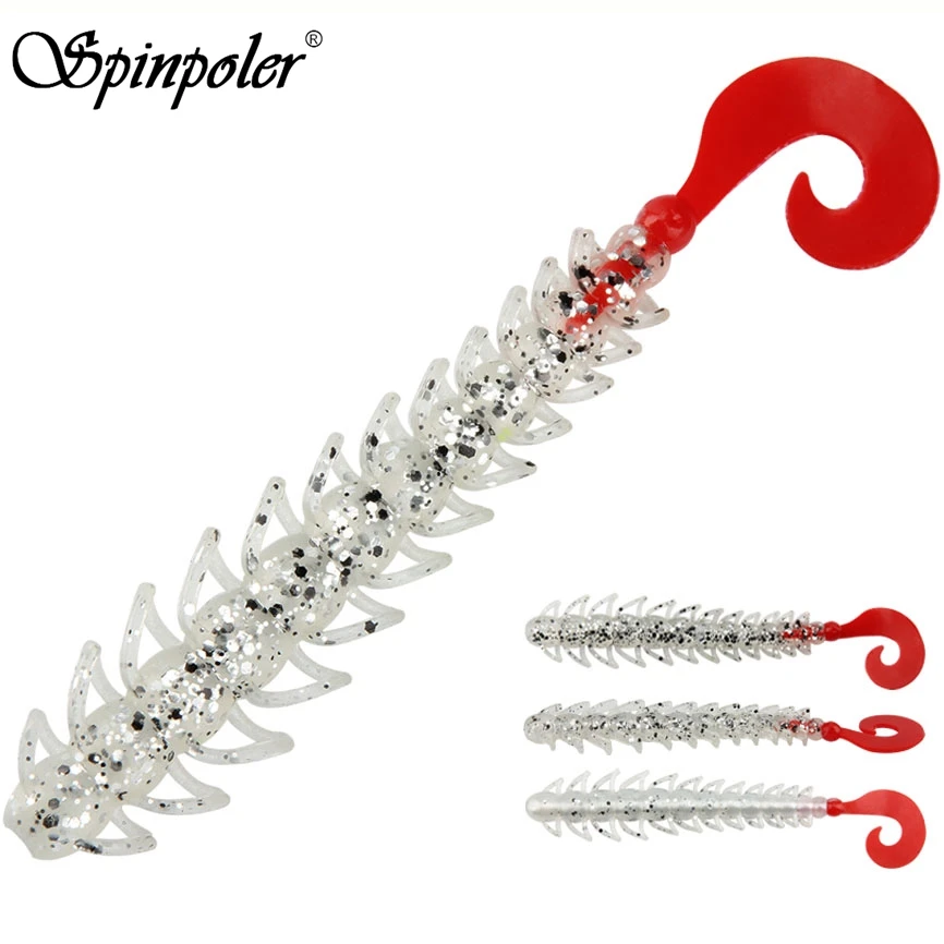 Новый двойной Цвета 5 шт./лот Curl хвост Softbaits мягкие пластиковые приманки