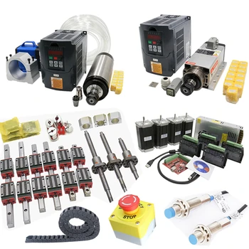 CNC kit C7 ballscrew SFU1605+linear guide HGR20+Nema 23 Stepper motor with Driver+2.2KW water-cooled spindle air-cooled set
CNC kit C7 ballscrew SFU1605+linear guide HGR20+Nema 23 Stepper motor with Driver+2.2KW water-cooled spindle air-cooled set