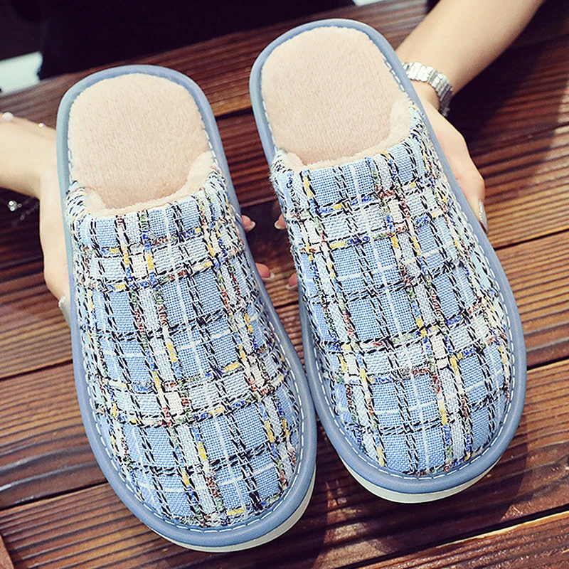 2020 Autumn winter slippers women stripe lattice mixed colors fashion flat shoes fhome slippers Wooden floor Comfortable 
2020 Autumn winter slippers women stripe lattice mixed colors fashion flat shoes fhome slippers Wooden floor Comfortable