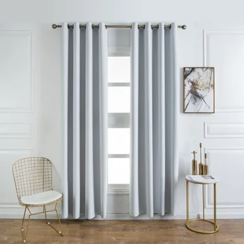 Solid Perforated Blackout Curtains With 2Pcs Tie Rope For Living Room Bedroom Modern Window Polyester Thick Curtains Dormitorio
Solid Perforated Blackout Curtains With 2Pcs Tie Rope For Living Room Bedroom Modern Window Polyester Thick Curtains Dormitorio