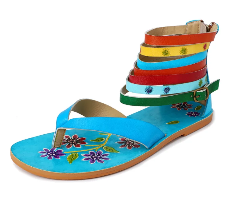 2020 Comfortable Genuine Leather Sandals Flowers Pattern Splicing Stitching Floral Hook Loop Sandals Retro Shoes Women sfy03
2020 Comfortable Genuine Leather Sandals Flowers Pattern Splicing Stitching Floral Hook Loop Sandals Retro Shoes Women sfy03