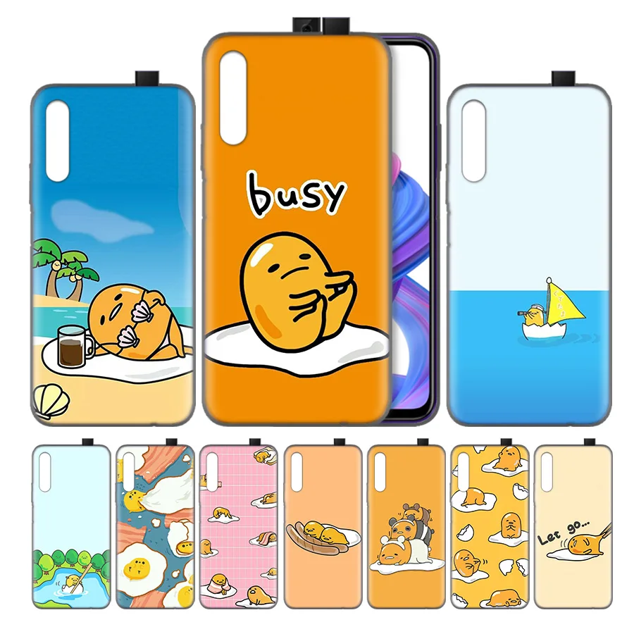 

Silicone Case Cover for Huawei Honor 8X 8C 8A 8S 9X 10 20 20i V20 Play Y5 Y7 Y9 Lite Pro Prime 2019 Nova 4e Gudetama Lazy Egg