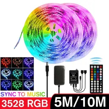 5M/10M SMD 3528 RGB LED Strip Sync to Music LED Strip Light Tape+44 Key Remote Controller + IR Recelver +Power Adapter Kit 12V
5M/10M SMD 3528 RGB LED Strip Sync to Music LED Strip Light Tape+44 Key Remote Controller + IR Recelver +Power Adapter Kit 12V