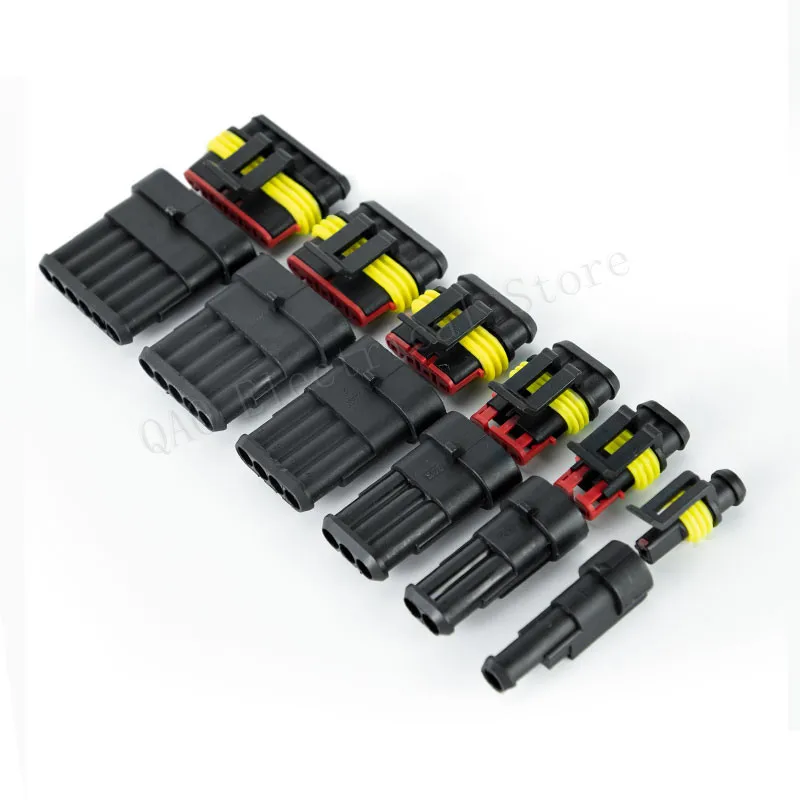 2set-5sets Kit 2 pin 1/2/3/4/5/6 pins Way AMP Super seal Waterproof Electrical Wire Connector Plug for car waterproof connector
2set-5sets Kit 2 pin 1/2/3/4/5/6 pins Way AMP Super seal Waterproof Electrical Wire Connector Plug for car waterproof connector