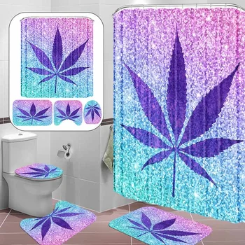 3D Leaf Pattern Shower Curtain Set Bath Mats Rugs Waterproof Bathroom Curtain Non-Slip Rug Toilet Cover Set Bathroom Accessories
3D Leaf Pattern Shower Curtain Set Bath Mats Rugs Waterproof Bathroom Curtain Non-Slip Rug Toilet Cover Set Bathroom Accessories