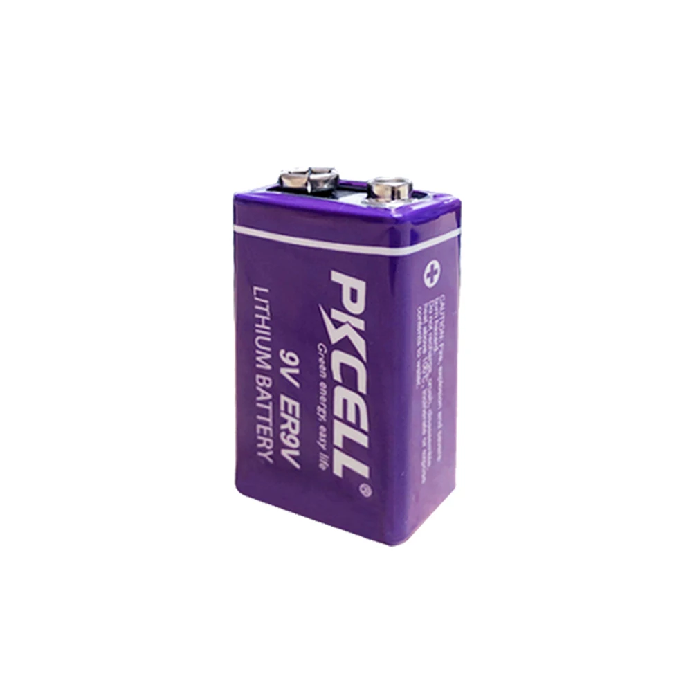 

PKCELL ER9V 1200mah lithium battery 9V Li-SOCl2 Batteries For Smoke alarm lithium-ion battery replace for 6LR61 6F22