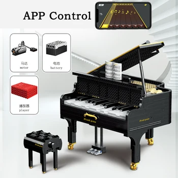 APP Control Electric Playable GRAND PIANO Bluetooth Speaker MOC-13192 Creative Ideas Toys Building Blocks Brick Christmas Gift
APP Control Electric Playable GRAND PIANO Bluetooth Speaker MOC-13192 Creative Ideas Toys Building Blocks Brick Christmas Gift
