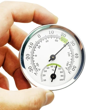 Mini Household Thermometer Hygrometer Alloy Aluminum Wall Mounted Temperature Humidity Meter 
Mini Household Thermometer Hygrometer Alloy Aluminum Wall Mounted Temperature Humidity Meter