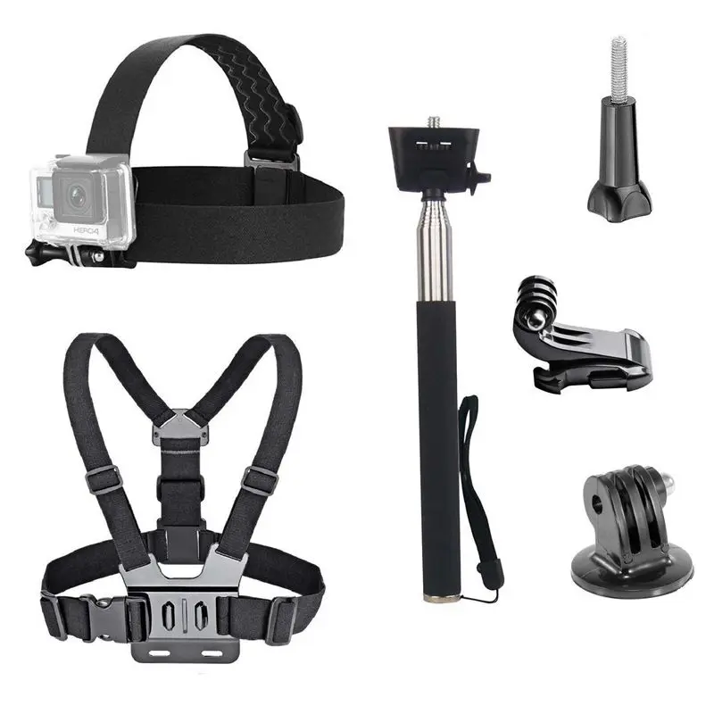3 in 1 Universal Waterproof Action Camera Accessories Bundle Kit - Head Strap Mount/Chest Harness/Selfie Stick Compatible for Go
3 in 1 Universal Waterproof Action Camera Accessories Bundle Kit - Head Strap Mount/Chest Harness/Selfie Stick Compatible for Go