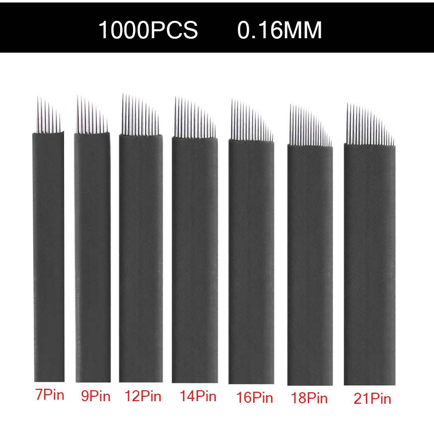1000Pcs 0.16mm black Lamina Tebori nano Microblading Needles for Permanent Makeup Tattoo Blade Eyebrow Manual Pen 3d Embroidery
1000Pcs 0.16mm black Lamina Tebori nano Microblading Needles for Permanent Makeup Tattoo Blade Eyebrow Manual Pen 3d Embroidery