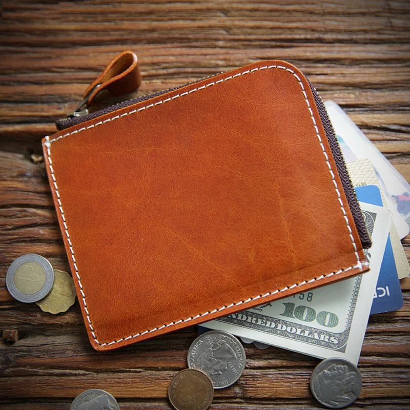Genuine Leather Men Wallet Vintage Cowhide Handmade Male Mens Short Small Slim Zipper Wallets Purse Card Holder With Coin Pocket
Genuine Leather Men Wallet Vintage Cowhide Handmade Male Mens Short Small Slim Zipper Wallets Purse Card Holder With Coin Pocket
