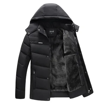 Men Thick Warm Winter Jacket Men Hooded Casual Mens Parka Coat Solid Middle-aged Male Overcoat Father's Gift Outwear jacket 
Men Thick Warm Winter Jacket Men Hooded Casual Mens Parka Coat Solid Middle-aged Male Overcoat Father's Gift Outwear jacket