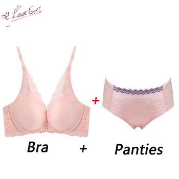 E lovegirl Sexy Lace Bra and Panty Set Women Comfortable Lingerie 5/8 Cup Bra Set Intimates Ladies Underwear And Push Hip Briefs 
E lovegirl Sexy Lace Bra and Panty Set Women Comfortable Lingerie 5/8 Cup Bra Set Intimates Ladies Underwear And Push Hip Briefs