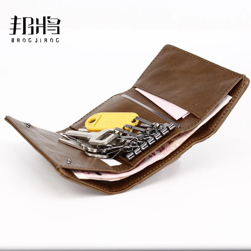 Men Key Holder Wallet Genuine Leather Foldable High Capacity Key Holder Wallet Crunch Leather no-zipper Key Holder
Men Key Holder Wallet Genuine Leather Foldable High Capacity Key Holder Wallet Crunch Leather no-zipper Key Holder