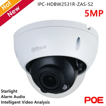 Dahua 5MP Starlight IP Camera POE Support Intelligent Video Analysis H.265+ Onvif Security Camera IPC-HDBW2531R-ZAS-S2
Dahua 5MP Starlight IP Camera POE Support Intelligent Video Analysis H.265+ Onvif Security Camera IPC-HDBW2531R-ZAS-S2