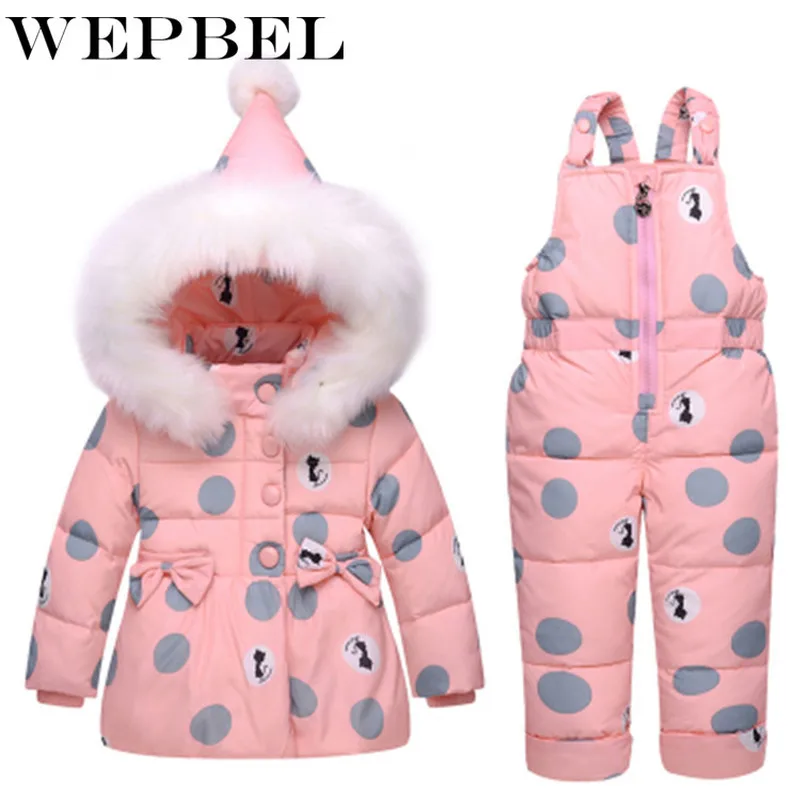 WEPBEL Kids Clothes Girls Down Coat Children Warm Toddler Snowsuit Outerwear Romper Clothing Set Russian Children Winter Jackets
WEPBEL Kids Clothes Girls Down Coat Children Warm Toddler Snowsuit Outerwear Romper Clothing Set Russian Children Winter Jackets