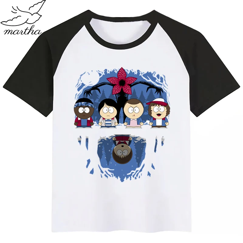 Фото Stranger Things Boys T Shirt Cartoon Print T-Shirt Designer Children Kids Shirts Short Sleeved Child Clothes | Мать и ребенок