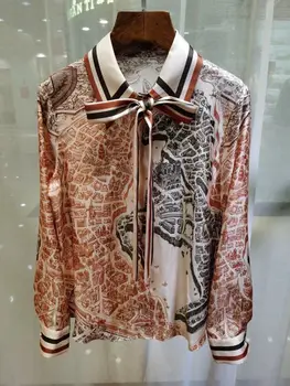 Pure Silk Blouse Shirt 2020 Autumn Casual Shirts Women Turn-down Collar Single Breasted Print Long Sleeve Shirts Female
Pure Silk Blouse Shirt 2020 Autumn Casual Shirts Women Turn-down Collar Single Breasted Print Long Sleeve Shirts Female