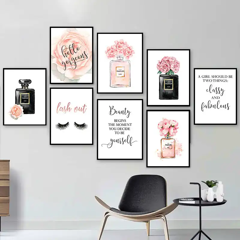 Arte De Pared De Moda De Estilo Escandinavo Perfume Cosmeticos