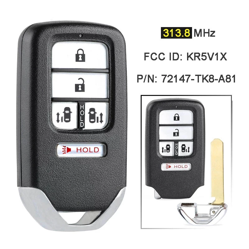 Сменный 5-кнопочный смарт-ключ CN003142 для H-onda Odyssey Touring 2014-2017, пульт дистанционного управления 313,8 МГц KR5V1X 72147-TK8-A81 A2C80084600
Сменный 5-кнопочный смарт-ключ CN003142 для H-onda Odyssey Touring 2014-2017, пульт дистанционного управления 313,8 МГц KR5V1X 72147-TK8-A81 A2C80084600