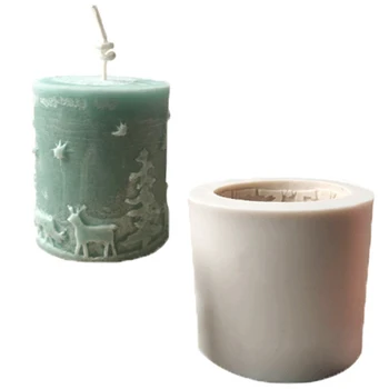3D Christmas Cylinder Silicone Soy Wax Candle Soap Mold DIY Candles Mould Form Handmade Form Geometric Mold
3D Christmas Cylinder Silicone Soy Wax Candle Soap Mold DIY Candles Mould Form Handmade Form Geometric Mold