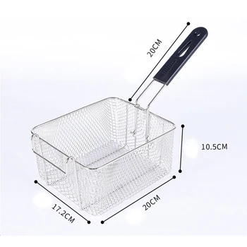 Stainless Steel Deep Fry Basket Rectangle Wire Mesh Strainer with Long Handle Frying Cooking Tool Food Presentation Tableware
Stainless Steel Deep Fry Basket Rectangle Wire Mesh Strainer with Long Handle Frying Cooking Tool Food Presentation Tableware