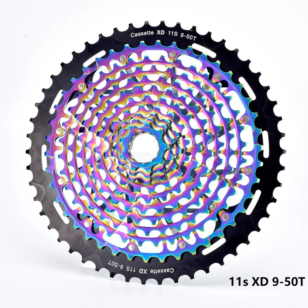 

Colorful MTB 11 Speed 9-50T ULT XD Ultimate Cassette Ultralight 11s Cassette Mountain Bike Flywheel k7 Rainbow Sprocket