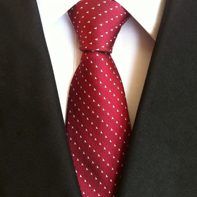 Classic Fashion Silk Tie Solid Red Background White Dot Striped Necktie For Man Business Party Wedding Formal 8cm Mens Ties
Classic Fashion Silk Tie Solid Red Background White Dot Striped Necktie For Man Business Party Wedding Formal 8cm Mens Ties