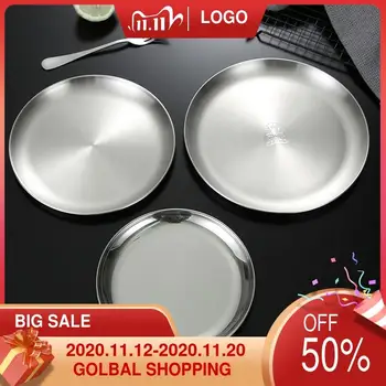 304 Korean-Style Stainless Steel round Plate Western Restaurant Bone Tray Dish Shallow Barbecue Cake
304 Korean-Style Stainless Steel round Plate Western Restaurant Bone Tray Dish Shallow Barbecue Cake