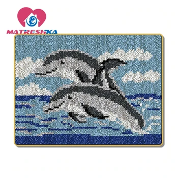 dolphin carpet embroidery latch hook rug kits carpet embroidery hook needlework button package Foamiran for craft do it yourself
dolphin carpet embroidery latch hook rug kits carpet embroidery hook needlework button package Foamiran for craft do it yourself
