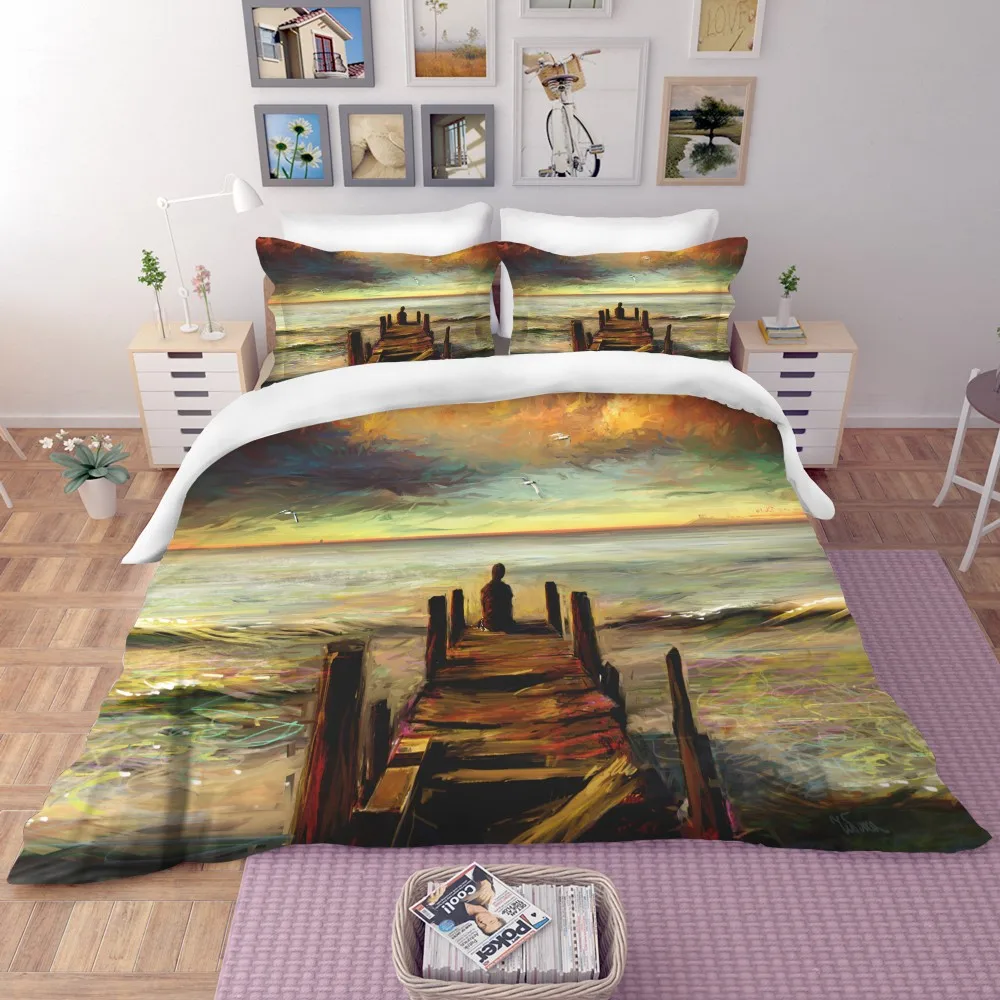 Ocean View Bedding Set Dreamland Bed Linen Set Waterfall Print Comforter Set with Pillowcase Sunrise Duvet Cover Set Single Size
Ocean View Bedding Set Dreamland Bed Linen Set Waterfall Print Comforter Set with Pillowcase Sunrise Duvet Cover Set Single Size