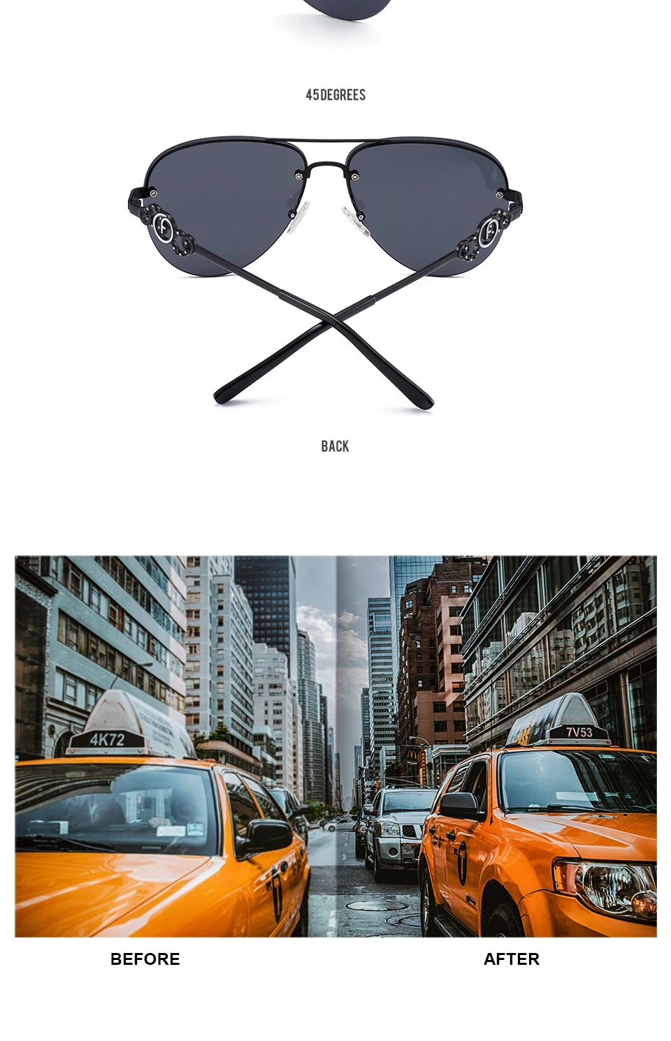 Women's Designer Aviator Sunglasses C5 Color