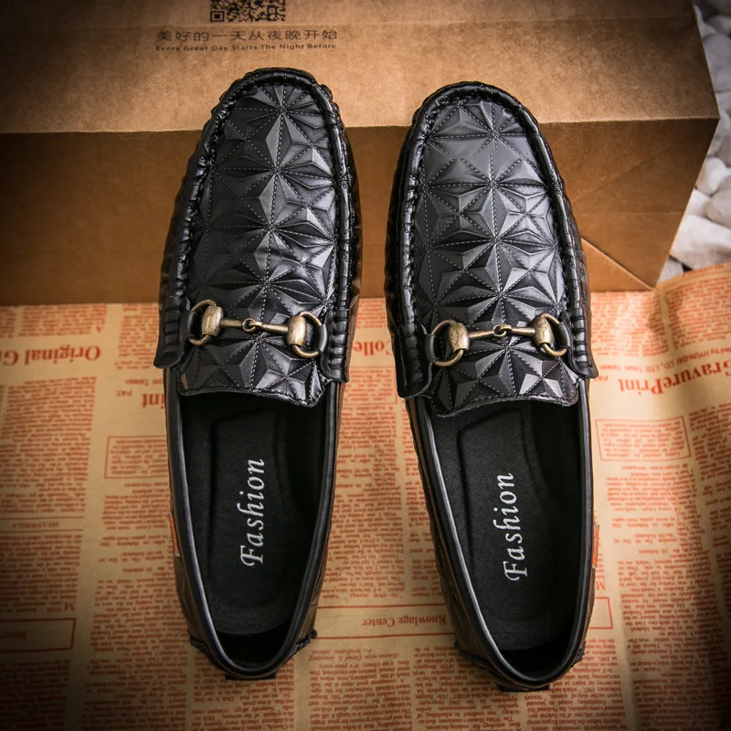 Men's Casual Shoes Trend Moccosins Genuine Leather Stereo Four Seasons Cool Men's Shoes Youth Driving Lazy Leather Shoes Spring 
Men's Casual Shoes Trend Moccosins Genuine Leather Stereo Four Seasons Cool Men's Shoes Youth Driving Lazy Leather Shoes Spring