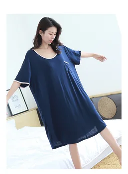 New large size maternity dress Modal nightdress fat mm pajamas dress sexy open back hit color loose short sleeve maternity dress
New large size maternity dress Modal nightdress fat mm pajamas dress sexy open back hit color loose short sleeve maternity dress