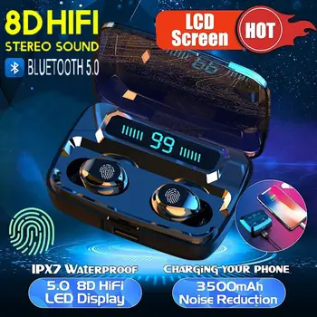 Stereo Headset Earbud Power-Bank Led-Display M11 Tws 3500mah Bluetooth Wireless Touch-Control Noise-Cancel# G30
Stereo Headset Earbud Power-Bank Led-Display M11 Tws 3500mah Bluetooth Wireless Touch-Control Noise-Cancel# G30