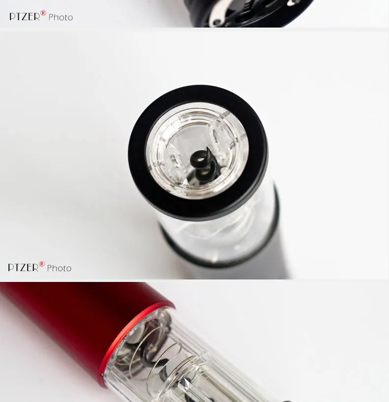 PTZER Electric Red Wine Opener With Foil Cutter Corkscrew Automatic Bottle Openers Set Kitchen Accessories Tools Gadgets LED