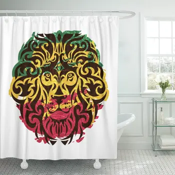 Green African Rasta Lion Head on Red Bandana Beads Shower Curtain Waterproof Fabric 60 x 72 Inches Set with Hooks
Green African Rasta Lion Head on Red Bandana Beads Shower Curtain Waterproof Fabric 60 x 72 Inches Set with Hooks