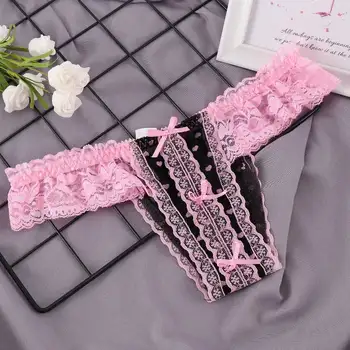 Women's Sexy Lace Panties Female G-string Sexy T-back Breathable low-rise thong Cute Japanese Lace Intimates Briefs
Women's Sexy Lace Panties Female G-string Sexy T-back Breathable low-rise thong Cute Japanese Lace Intimates Briefs