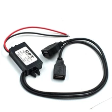3A 12V to 5V Dual USB Power Adapter Converter Cable Module Power Connector Car Charger For Dual USB Output 3A 12V to 5V Dual USB Power Adapter Converter Cable Module Power Connector Car Charger For Dual USB Output