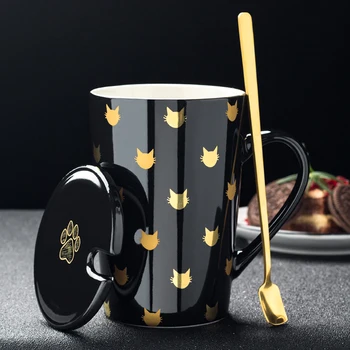Creative Cat Ceramic Mug with Spoon and Cover Cute Cartoon Student Milk Mug Espresso Modern Nordic Home Office Coffee Mug MM50MK
Creative Cat Ceramic Mug with Spoon and Cover Cute Cartoon Student Milk Mug Espresso Modern Nordic Home Office Coffee Mug MM50MK