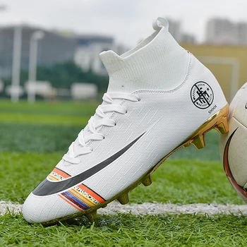 Men Football Boots Shoes Futsal Soccer Cleats Teenager Ankle High Tops Kids Indoor Soccer Training Sneakers
Men Football Boots Shoes Futsal Soccer Cleats Teenager Ankle High Tops Kids Indoor Soccer Training Sneakers