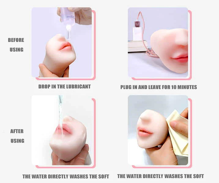 Мастурбатор-ротик с эффектом смазки 