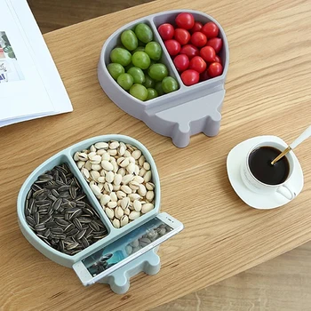 Lazy Snack Bowl with Mobile Phone Holder Versatile Cute Safe Plastic Double Layers Storage Box for Fruit and Melon Seeds
Lazy Snack Bowl with Mobile Phone Holder Versatile Cute Safe Plastic Double Layers Storage Box for Fruit and Melon Seeds