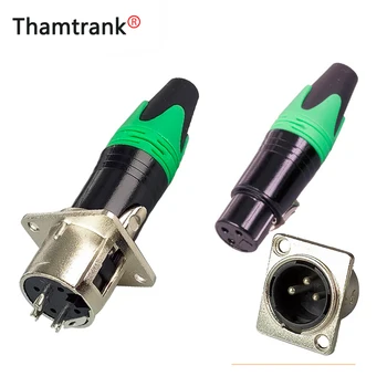 2Set/4pcs 3 Pin XLR Connector in Set Male Plug Panel Mount Chassis + Female Jack Socket in a Set Microphone Connector Adapter
2Set/4pcs 3 Pin XLR Connector in Set Male Plug Panel Mount Chassis + Female Jack Socket in a Set Microphone Connector Adapter