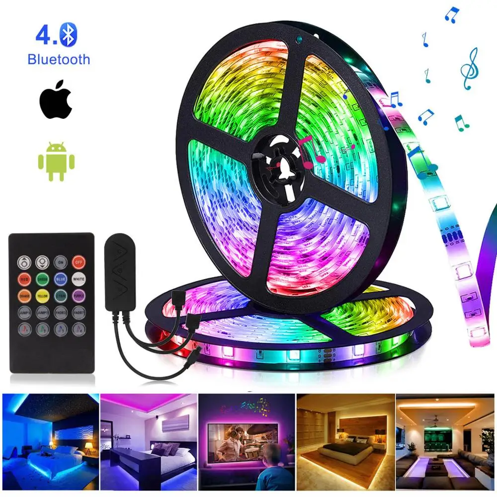 Built-in Mic LED Strip Smartphone APP Control Light Strip 5050 TV Background Lighting LED Light for Room Ceiling Bar Decoration 
Built-in Mic LED Strip Smartphone APP Control Light Strip 5050 TV Background Lighting LED Light for Room Ceiling Bar Decoration