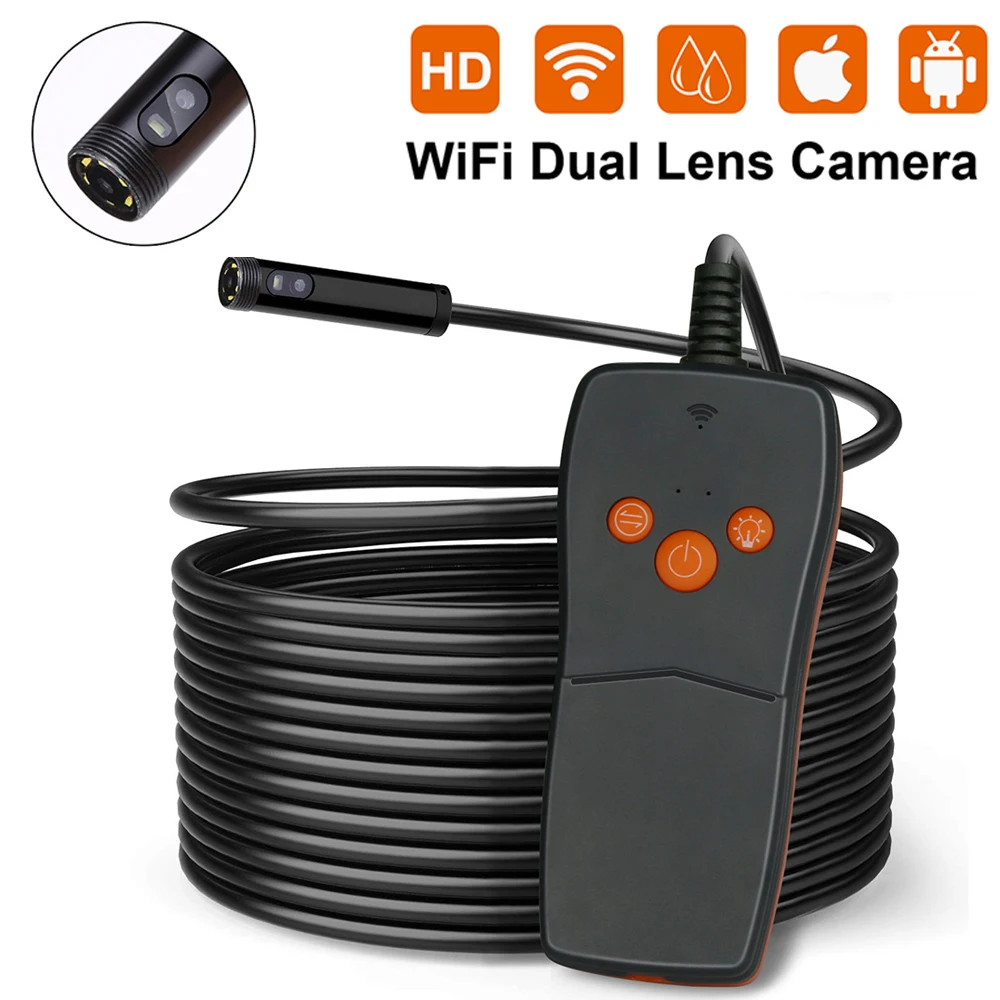 Dual Lens 1080P Wireless Inspection Camera IP67 Waterproof Semi-Rigid Endoscope Snake Camera For iPhone Android Phone
Dual Lens 1080P Wireless Inspection Camera IP67 Waterproof Semi-Rigid Endoscope Snake Camera For iPhone Android Phone