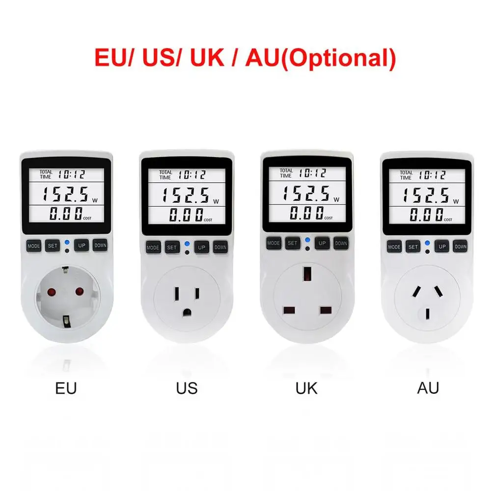 Power Meters Digital Wattmeter Energy Meter Watt Monitor Electricity Cost Measuring Socket Analyzer With Backlight
Power Meters Digital Wattmeter Energy Meter Watt Monitor Electricity Cost Measuring Socket Analyzer With Backlight